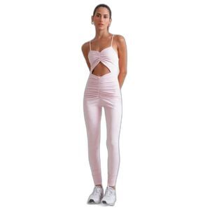 Port De Bras Athena Unitard Plie Sz XS Pink Activewear Yoga Gym Shaping Jumpsuit